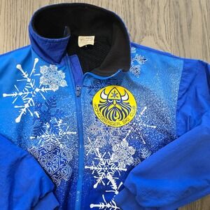 Vintage VO Max Kongsberg Ski Club Full Zip Jacket Blue Unisex Small Snowflakes